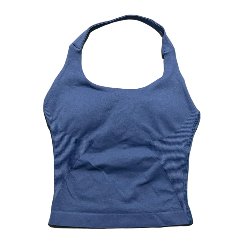 Gym Sport Top Dames Naadloze Yoga Tank Longline Strappy Top Open Rug Bh Sportkleding Gymkleding Hardlopen Workout Halter