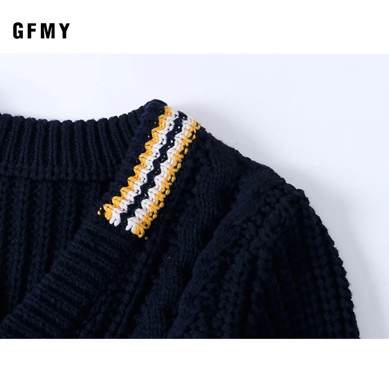 GFMY Kids Baby Boys Cardigan Coat Sweaters For School Uniform Girls Fashion Knitted Sweaters Children\'s Clothing 4-12Years Tops