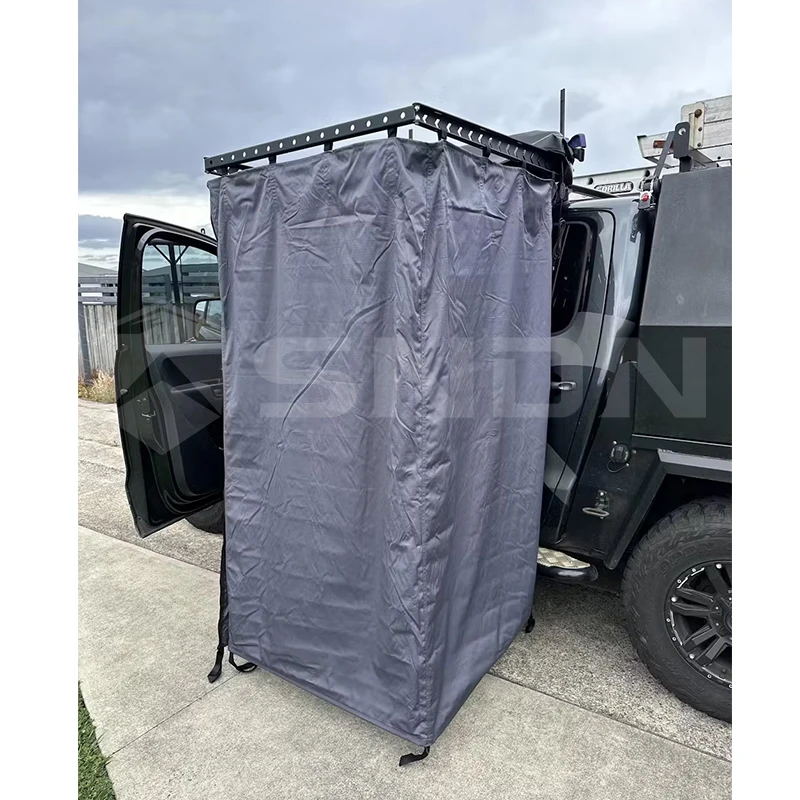 Pop-Up Canvas Fabric Car Side Roof Privacy Shower Tent Spacious Changing Room Easy Install Four-Season