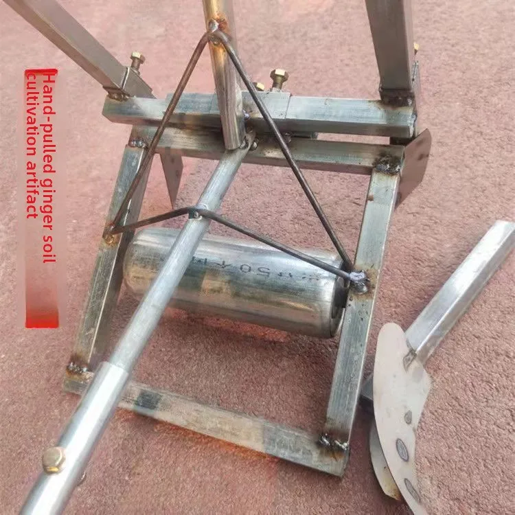 Ginger Hilling Tool, Manual Farm Implement for Ginger Planting, Trenching & Soil Covering