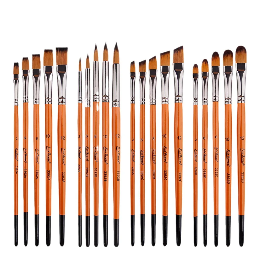 5 Stks/set Aquarel Penseel Pen Wwo-Kleur Nylon Wol Kunst Schilderij Penseel Acryl Kwast Канцелярия Kunst Benodigdheden Voor Kunstenaar