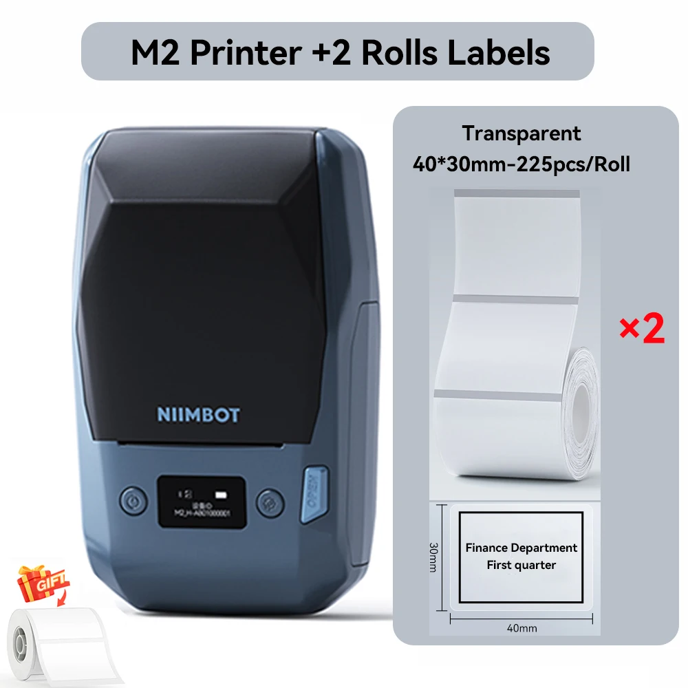 Niimbot M2 Thermische Transfer Labelprinter 300 DPI High Definition Draadloos 20-50 mm Printbreedte Label Maker Ondersteuning Telefoon/PC - afbeelding 1
