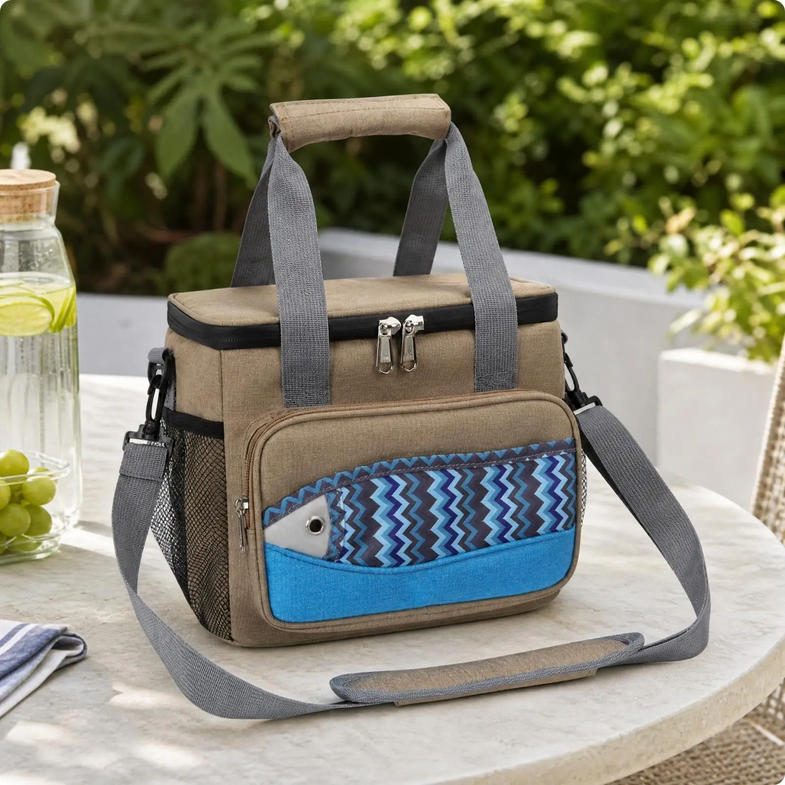 Thermal Insulated Lunch Tote Bag for Work School Picnic Water Resistant Meal Carrier with Adjustable Strap