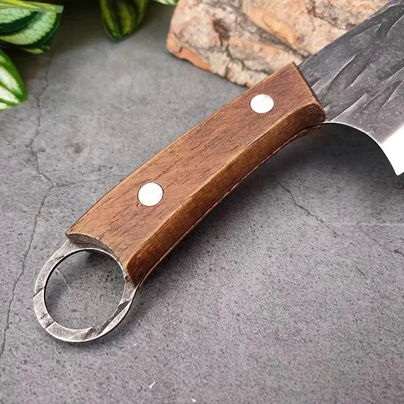 Meat Cleaver Kitchen Chef Knives Handmade Forged Stainless Steel Boning Butcher Knife Wooden Handle Kitchen Accessories image 6