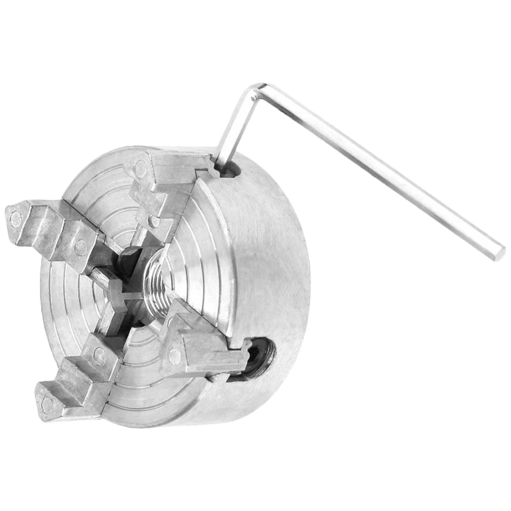 

Mini Metal Lathe Chuck 4Jaw Manual SingleAction Hand Tool Clamp Precision Machining Wood Drill Accessory Mini