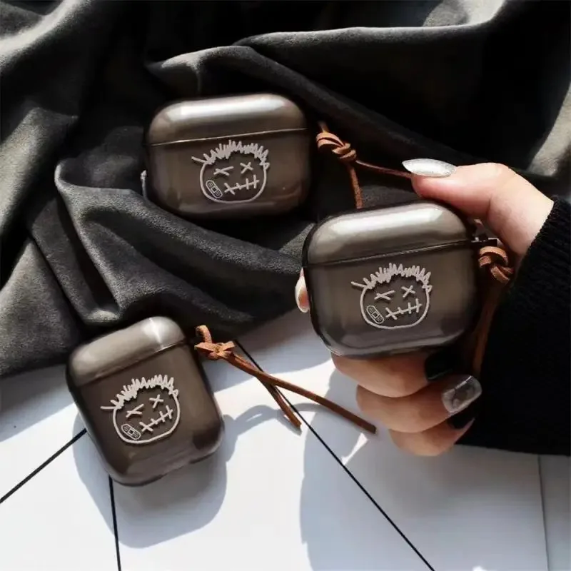 ل AirPods سلسلة حالة 1/2/3/pro اللاسلكية سماعة حامي غطاء مع حبل كم ل أبل سماعة رأس بخاصية البلوتوث ل AirPods