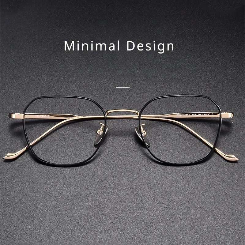 Ultra Light Pure Titanium Eyeglass Frame Japanese Anti Blue Light Glasses Retro Polygon Comfortable To Wear Man Woman Exquisite