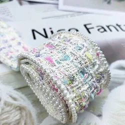 5 Yards 50MM Pearl Colorful Ribbon DIY Handmade Materials Headwear For Hair Bows Clothing Shoes Hats Accessories Home Crafts