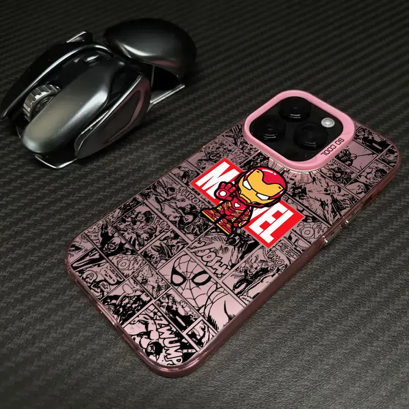 Ironmans Spidermans Phone Case For iPhone 17 17e 16e 16 15 14 13 12 11 mini Pro Max X XR XSMAX Air Plus Anti Fall Matte Cover view 6