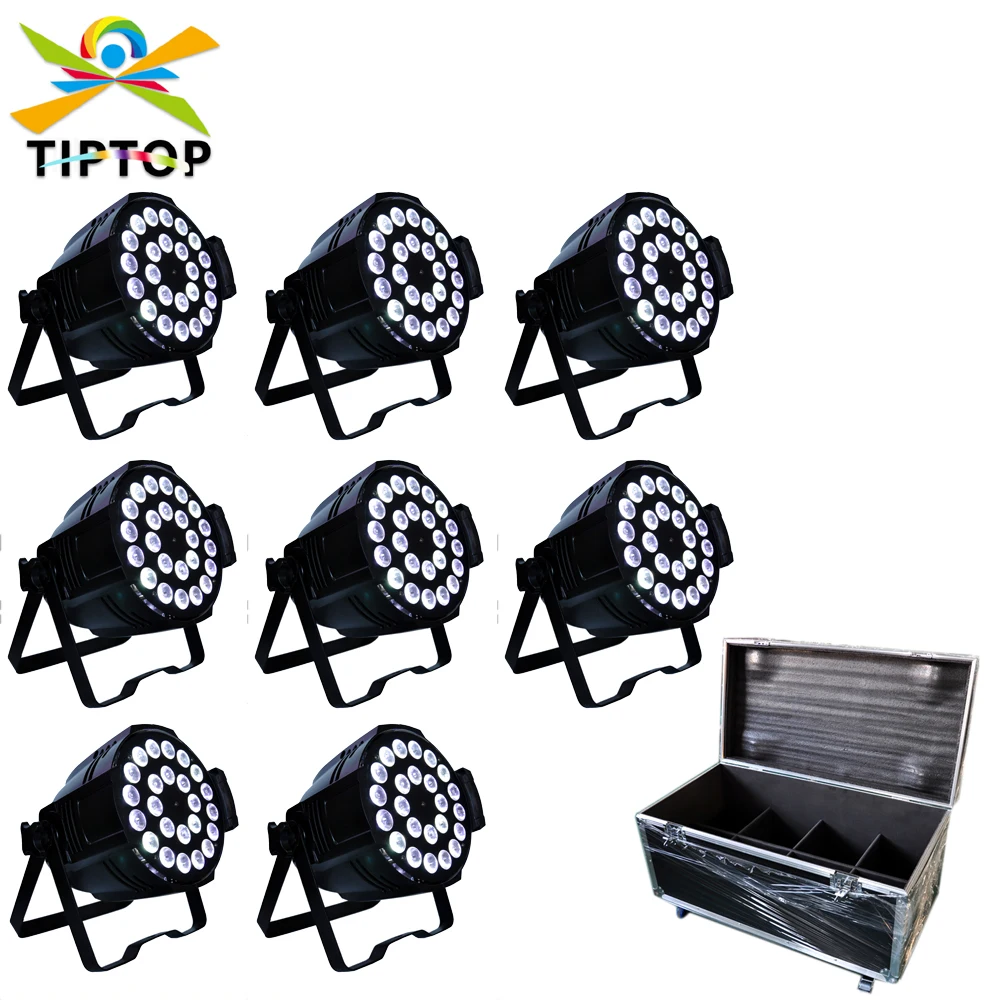 

8IN1 Flight Case Pack Led Par 24x18W RGBWAP 6IN1 DMX Stage Lighting PAR64 DMX PAR Can Party DJ Disco Lighting Wall Wash CE ROHS