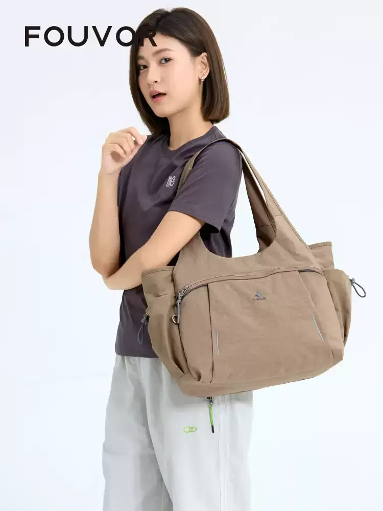 

Fouvor Women's Tote Bag Large Waterproof Zip Up 18L Shoulder Bag Draw String Versatile Travel Fashion Female Handbags 3073-10