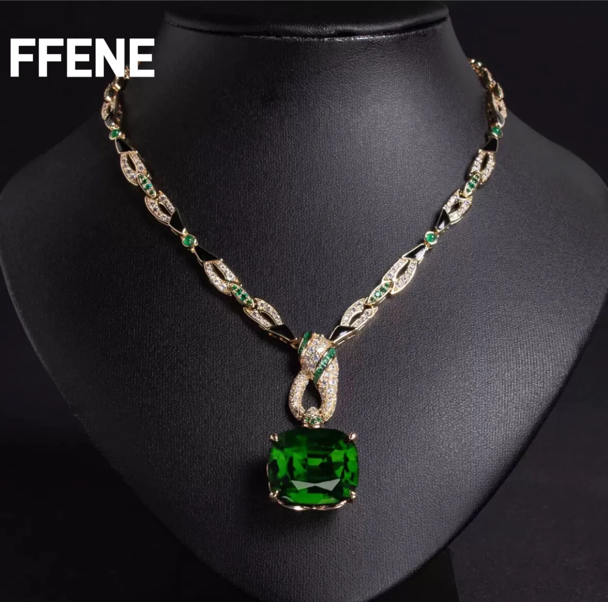 

Роскошное европейское и американское популярное ожерелье с цирконами для женщин, универсальное и высококачественное, подчеркивающее женственность, цепочка на шею.