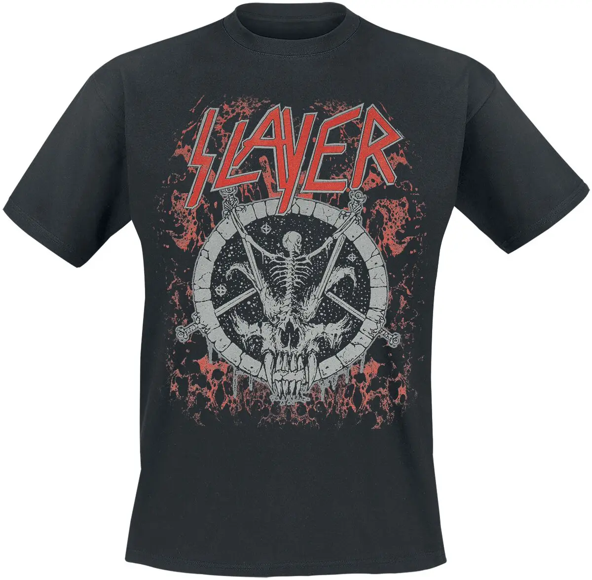 Divine Skeleton Slayer T-Shirt Men Women Vintage Metal Rock Band Graphic Tee 100% Cotton Summer Streetwear Top
