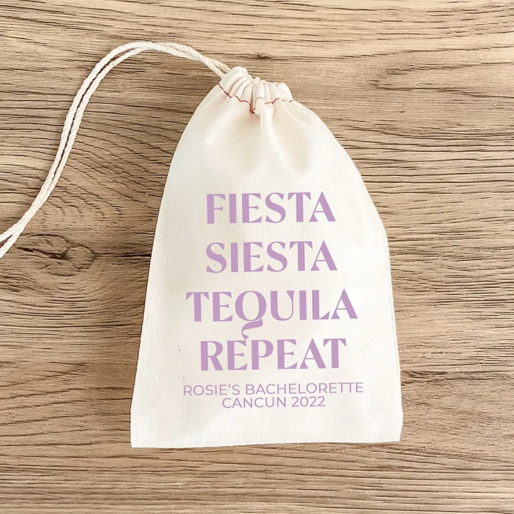 20 pcs Fiesta Siesta Tequila Repeat-Bachelorette Party-Hangover Kit Bags-Hangover Recovery Kit-Custom Gift-Mexico Survival Kit