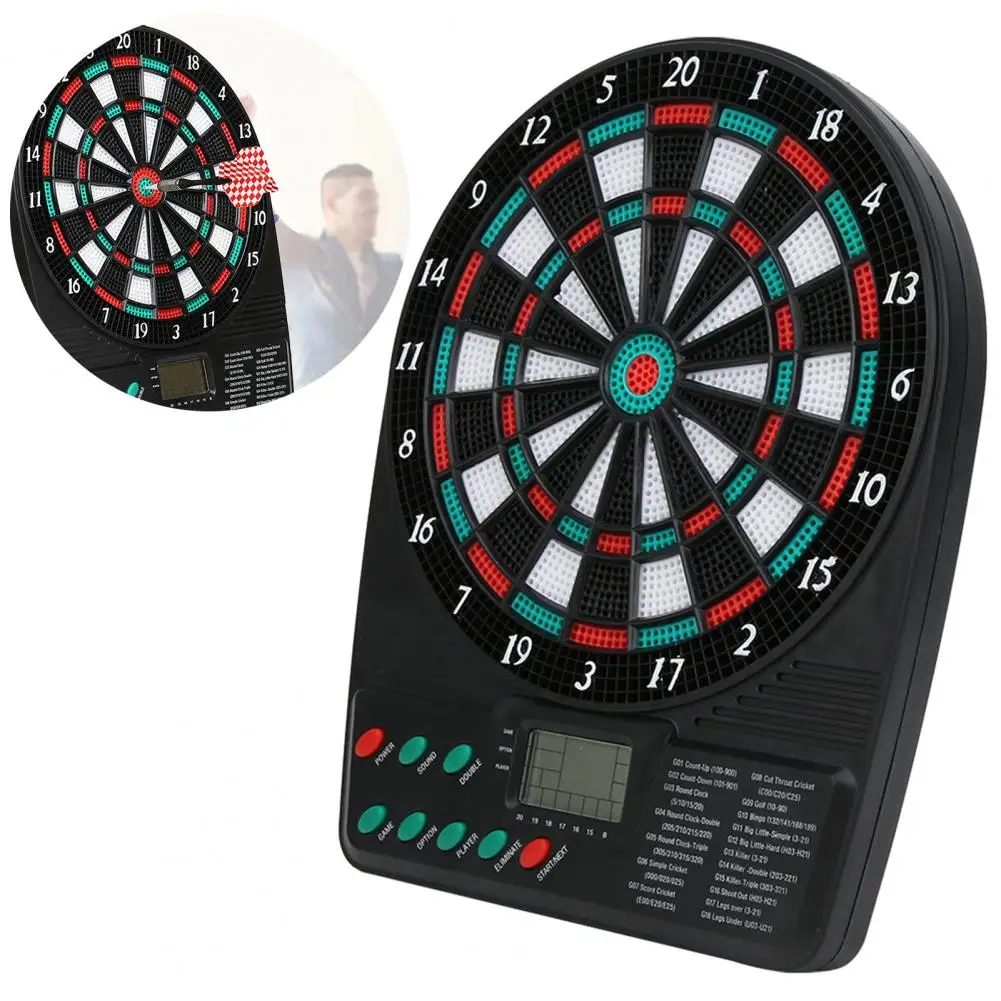 26*20cm Electronic Dart Board Electric Dartboard With LCD Screen Auto-Scoring Dart Board For Indoor Or Outdoor Entertainment