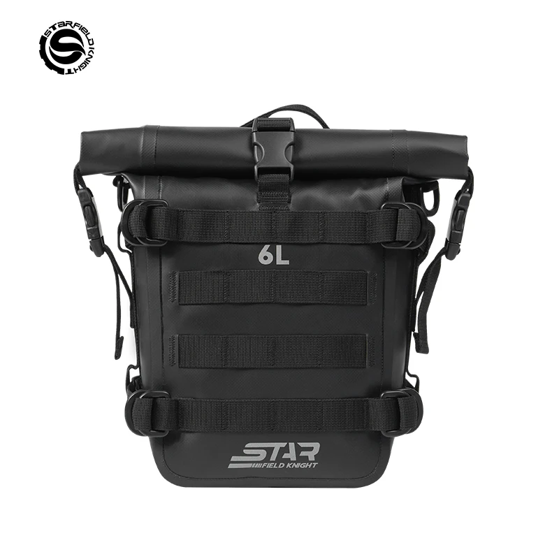 

SFK Black Motorcycle Bumpers Bag 6L Waterproof Side Frame Pack Crash Bar Package Universal Motorbike Riding Tools Storage Bag