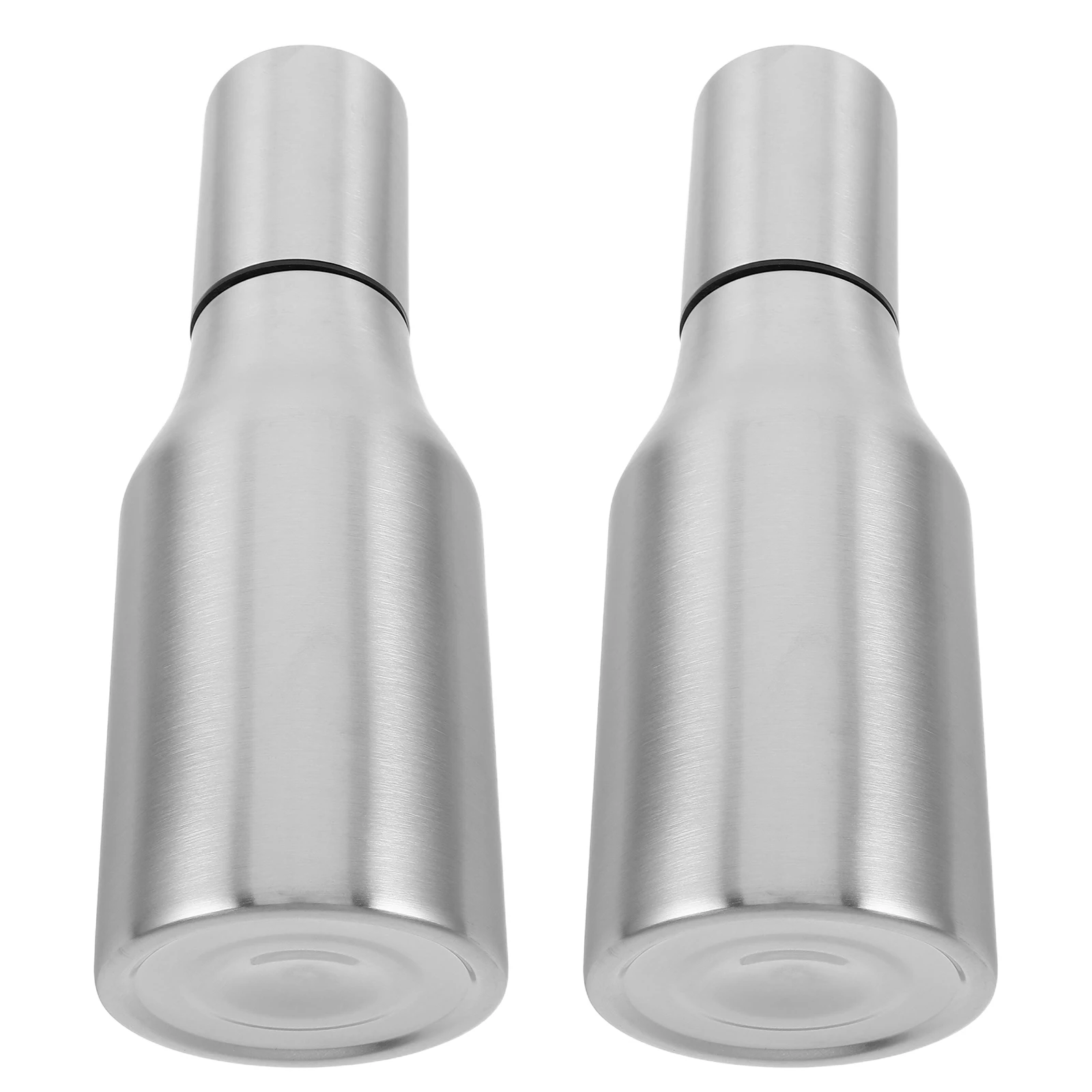 

2 Pcs Stainless Steel Oil Pot Jars Kitchen Container Olive Dispenser Bottle Holder for Counter Leakproof