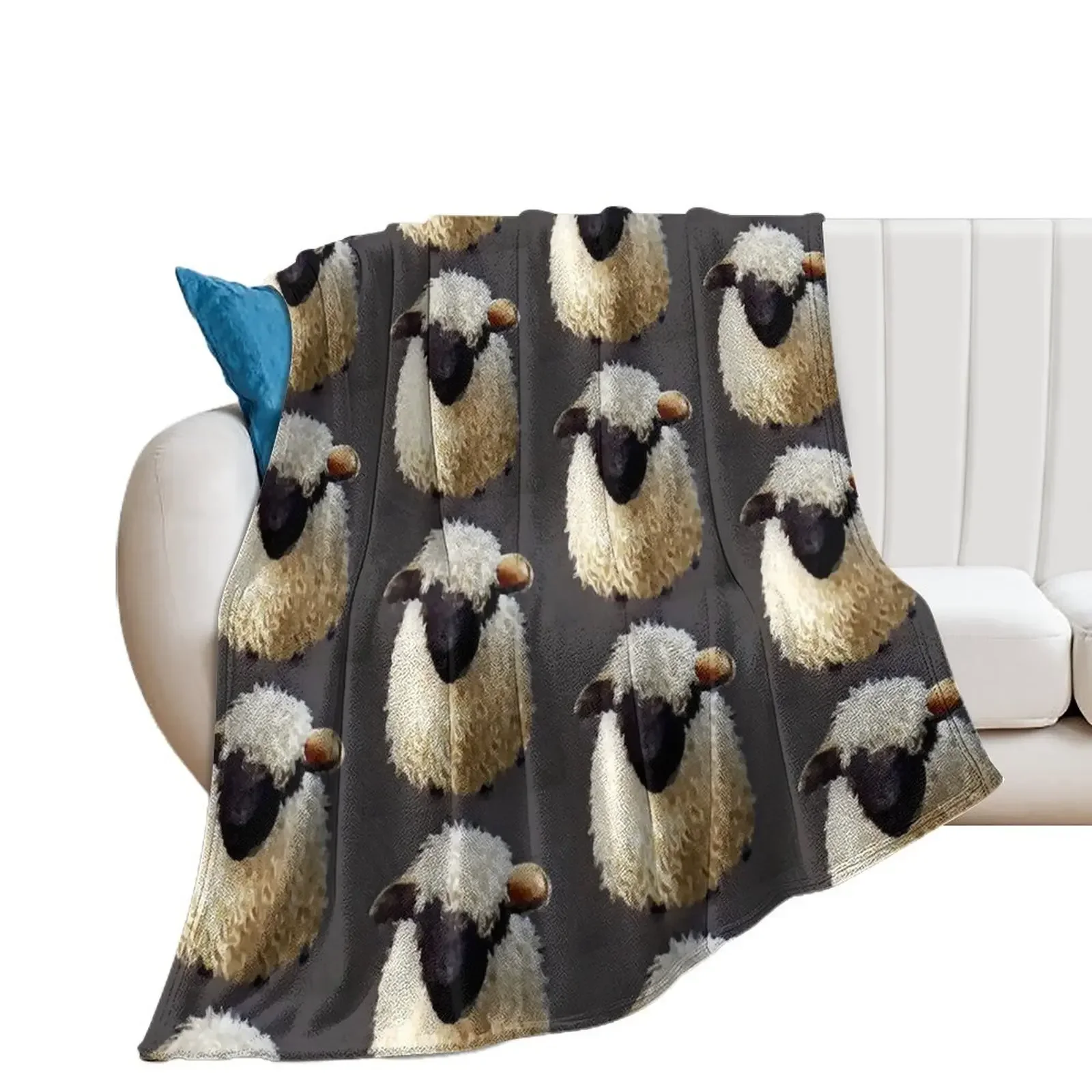 Valais Blacknose Sheep 3 Throw Blanket Soft Beds Blankets For Sofas Single Blankets