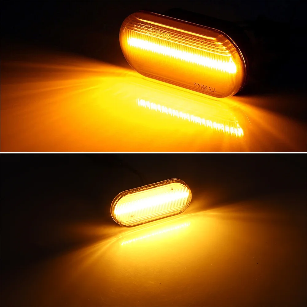 Amber LED Front Fender Side Marker Turn Signal Lights For VW Volkswagen MK4 Golf Jetta Bora B5 B5.5 Passat GTI R32 New Beetle