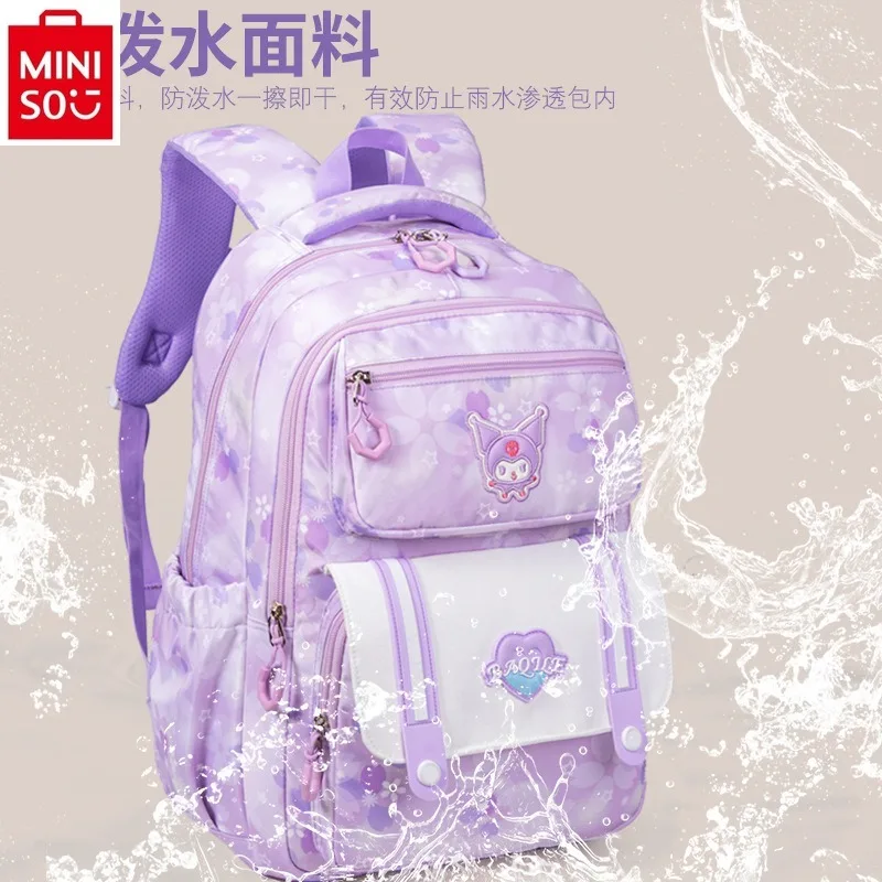 Miniso Kinder Last reduzierung ultraleichte Wirbelsäulen schutz Rucksack Cartoon Sanrio Kuromi Studenten rucksack