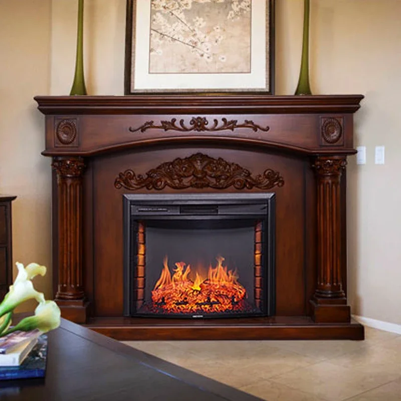 

Электрический камин 220 В 1800 Вт с сердечником, искусственный декоративный камин, имитация пламени, электрические камины с 3d огнем, поддельный камин