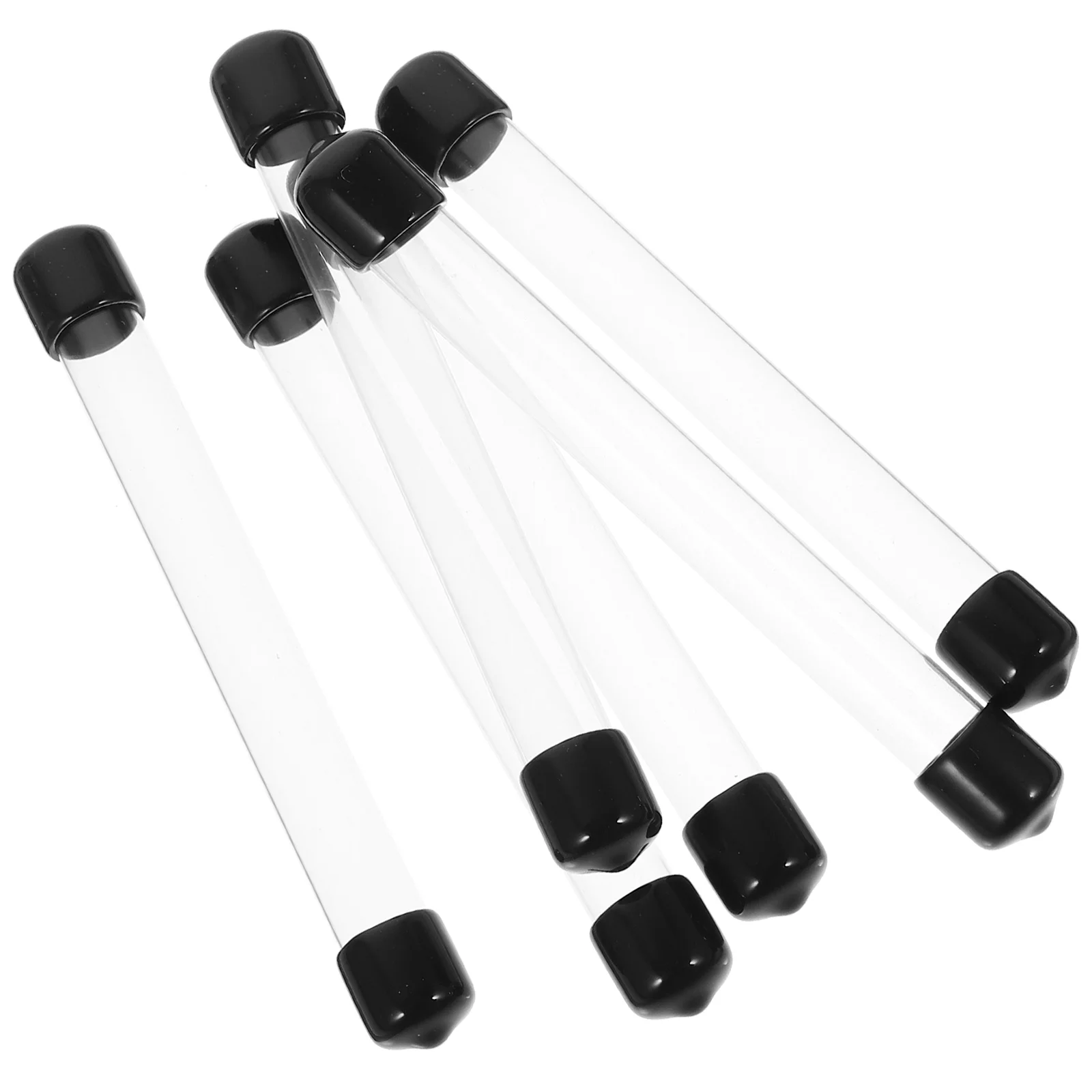 6 pcs Clear Plastic Storage Tubes Portable Round Tubes Transparent Round Tubes with Lids round tube with lid