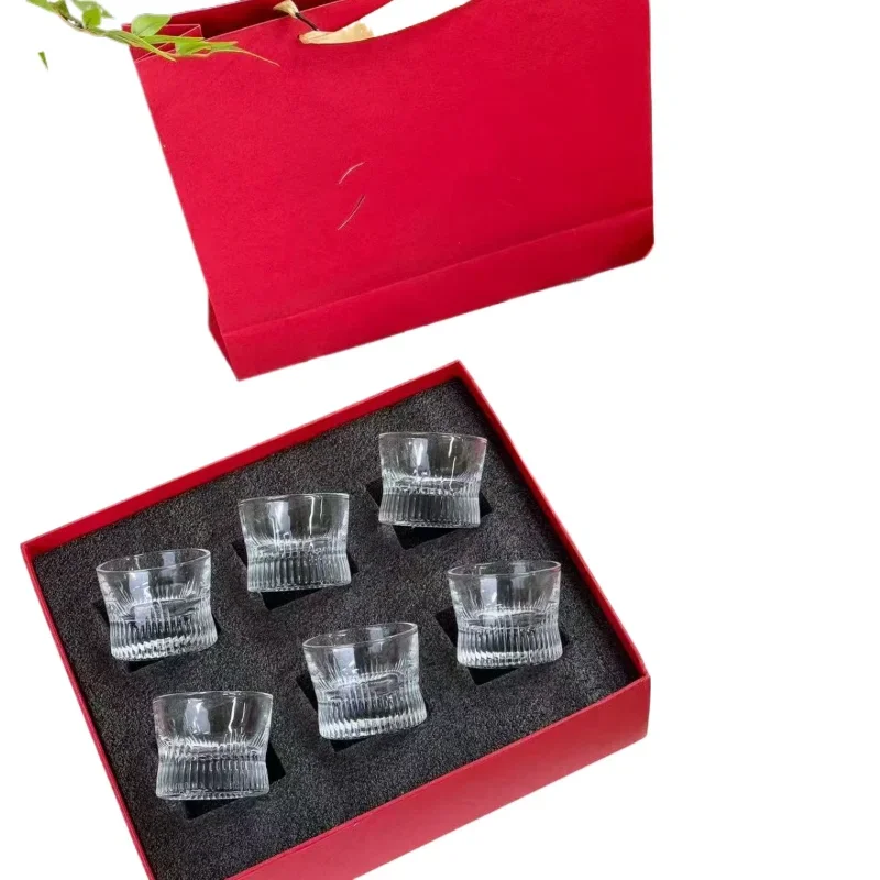 

Whiskey glass crystal glass foreign wine cup medieval cup spirit cup 6 sets