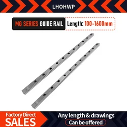 MGN7 MGN9 MGN12 MGN15 Miniature Linear Rail 1/2PCS Linear Guide Carriage For CNC Parts L=100-1600mm