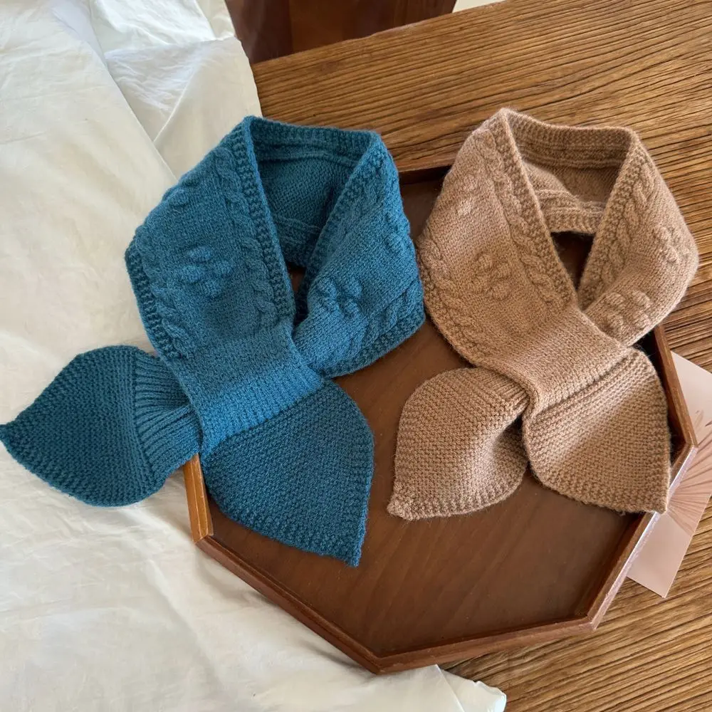 

Simple Warm Kids Winter Scarf Thick Soft Knitted Scarf Princess Cute Neck Warmer Baby Boys Girls