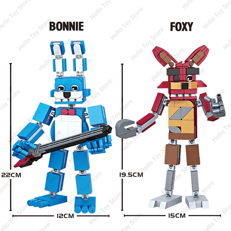 Конструктор FNAF Five Nights Nightmare Chica Foxy Golden Bonnie