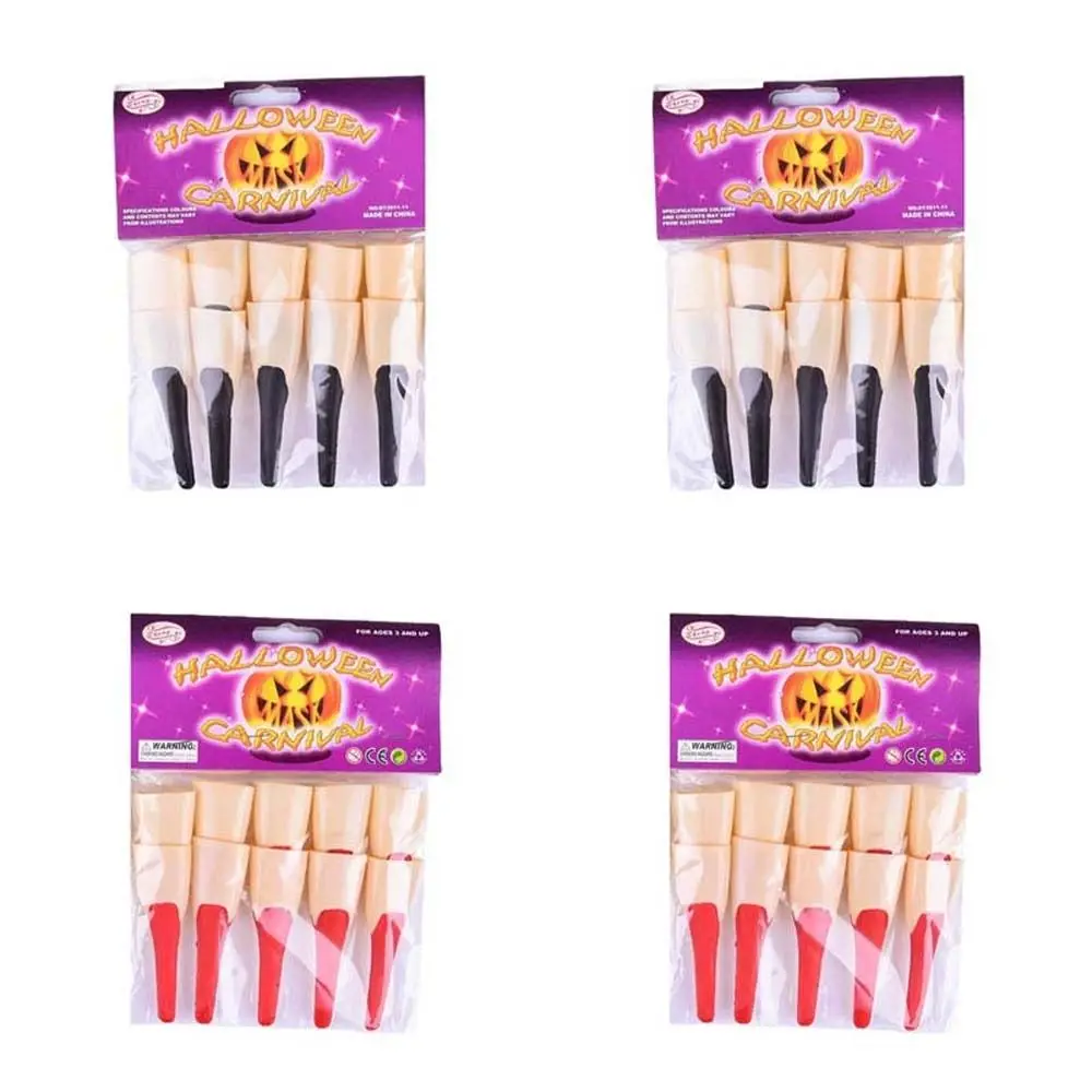 

Halloween Prop Ghost Zombie Witch Finger Set Long Fingers Scary Halloween Fake Fingers Red Decorations Ghost Claw Prop Dress-up