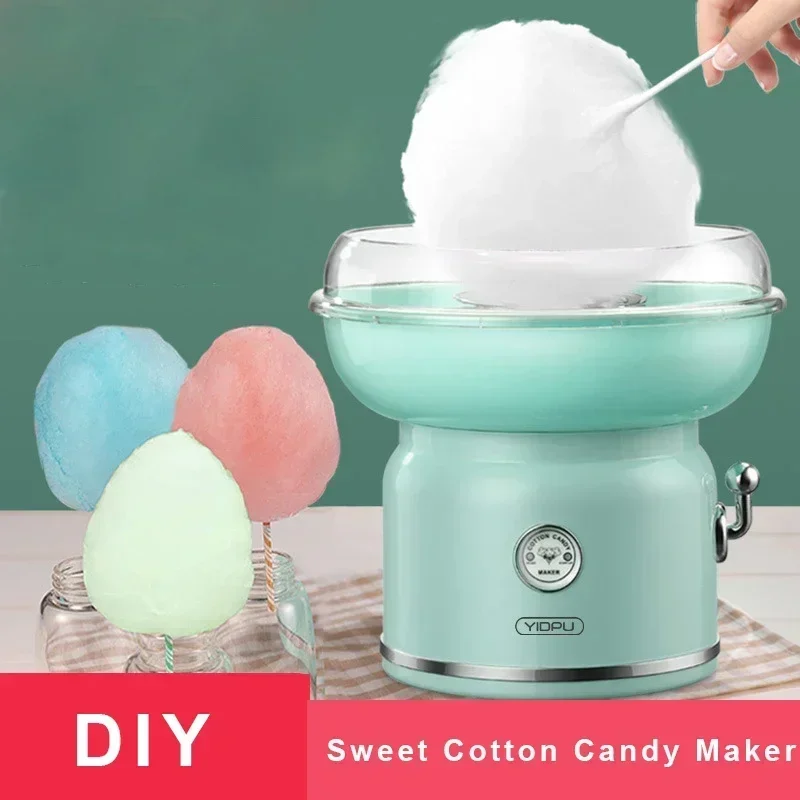 New Electric DIY Sweet Cotton Candy Maker Portable Cotton Sugar Floss Machine Girl Boy Gift Children\'s Day Marshmallow MachineA
