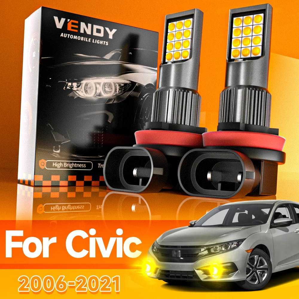 2 stücke Für Honda Civic 8 9 10 2006-2021 LED Nebel Licht 2009 2010 2011 2012 2013 2014 2015 2016 2017 2018 2019 Canbus Zubehör