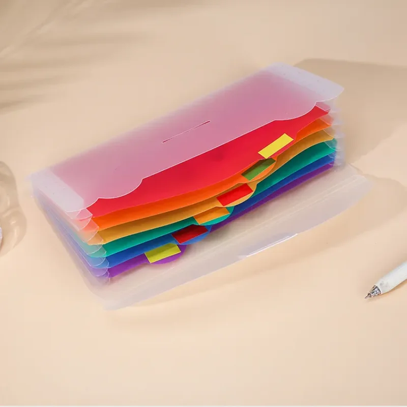 Portable Expanding File Folder Receipt Classification Organizer for Case Office Products Storage Organ Bag for Filing Bi