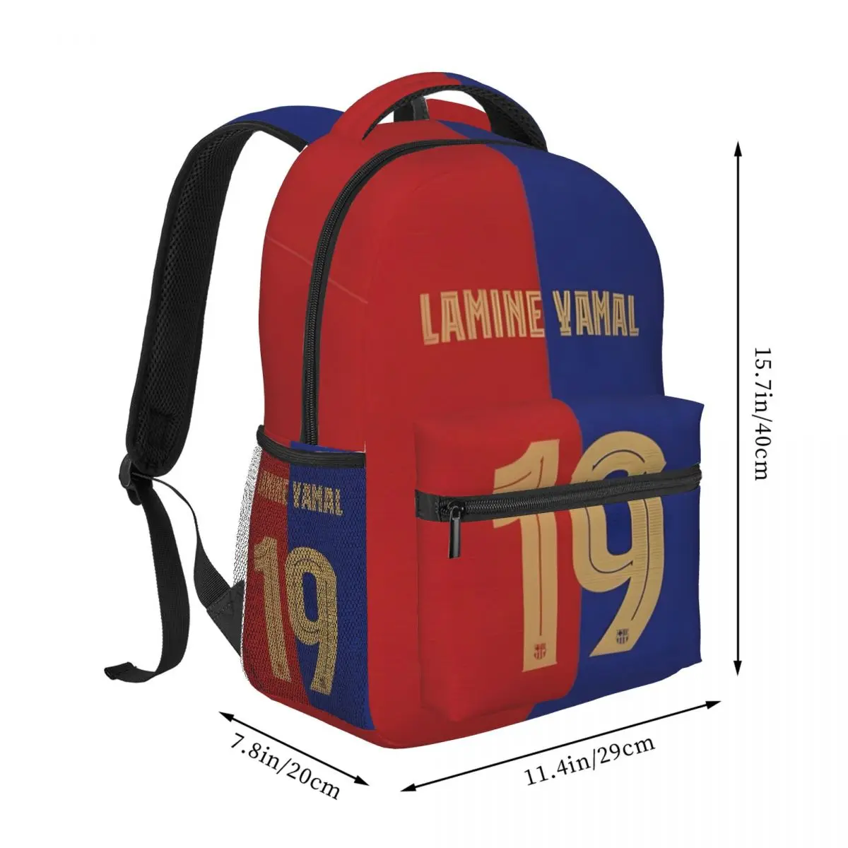 Lamine Yamal Num 19 Printed Lightweight Casual Schoolbag For School, Outdoor, Shopping, Office 17in