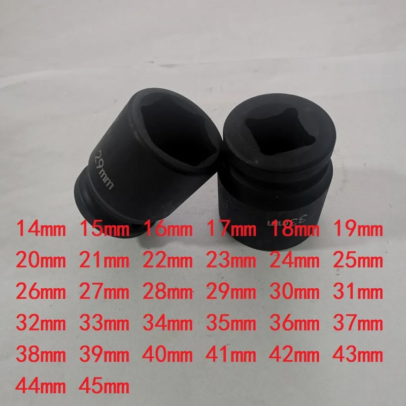 

3/4 Impact Hex Black Air Sockets 14mm 15mm 16mm 17mm 18mm 19mm 21mm 22mm 23mm 24mm 27mm 30mm 33mm 34mm 35mm 38mm 39mm 41mm 45mm