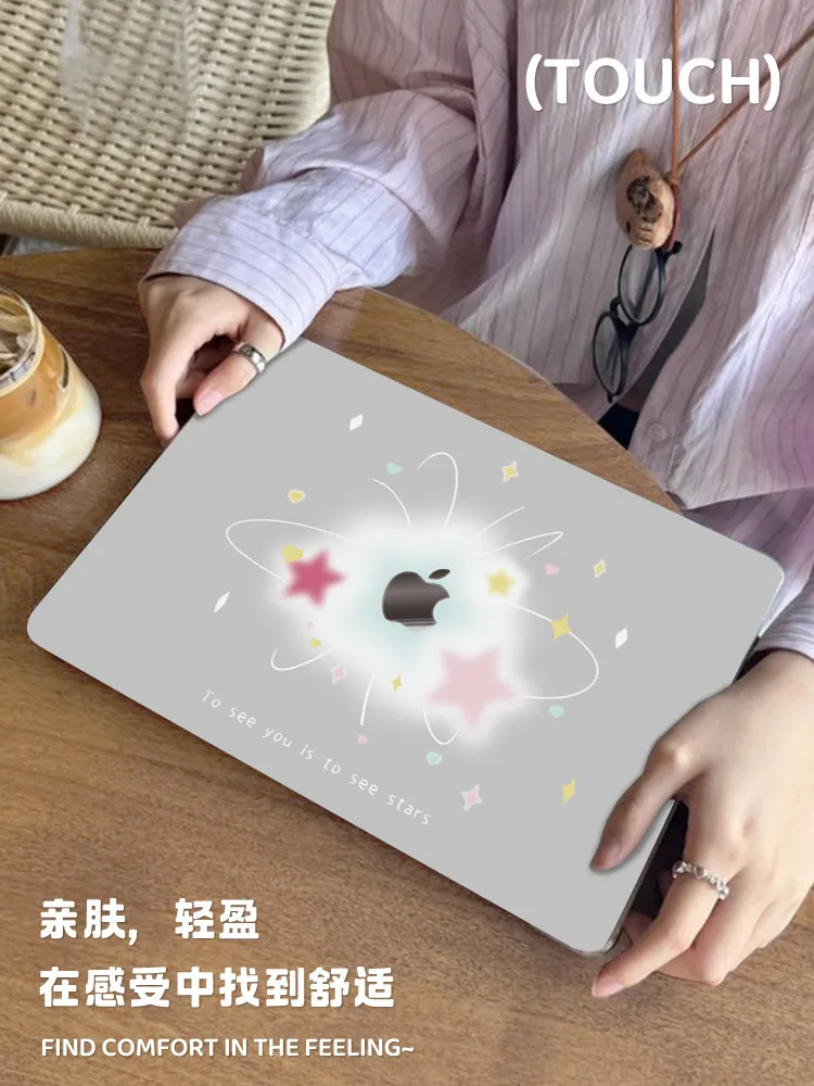 Lucky Star Laptop Case For Macbook Air 13 2025 Case M2 M3 M4 Chip MEO A304 Cover for Air 15 M4 2025 A3241 M3 M2 15.3 Case