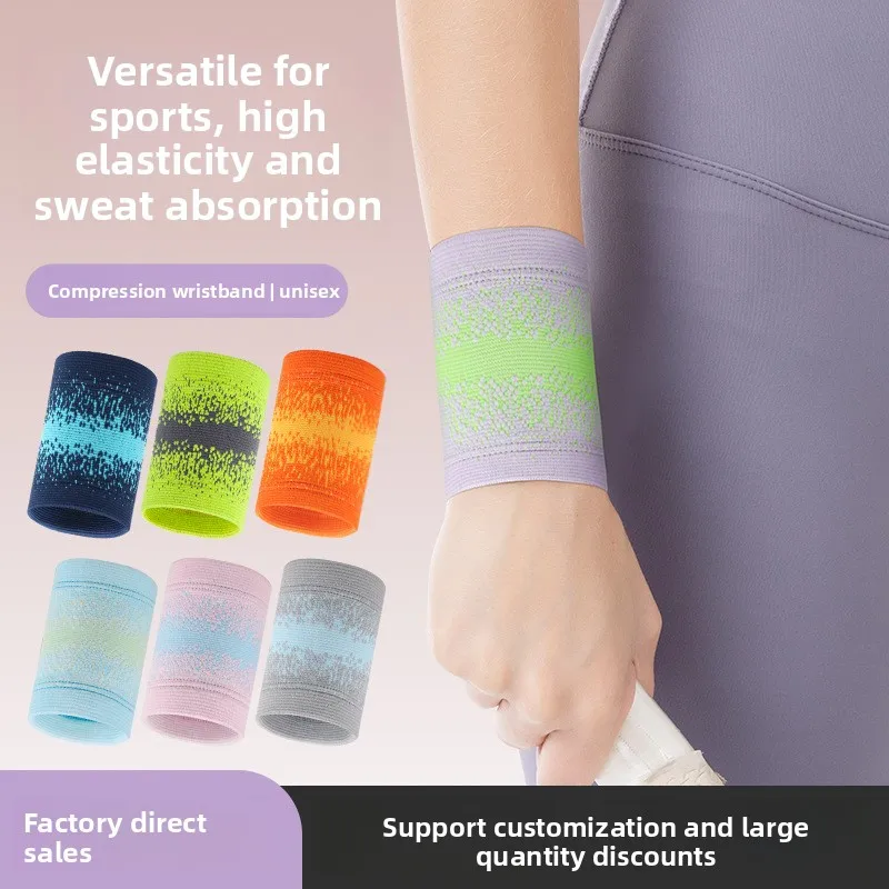 Men Women Breathable Compression Wrist Guard Anti Sprain Fixed Joint Support for Basketball and Badminton Fitness Training