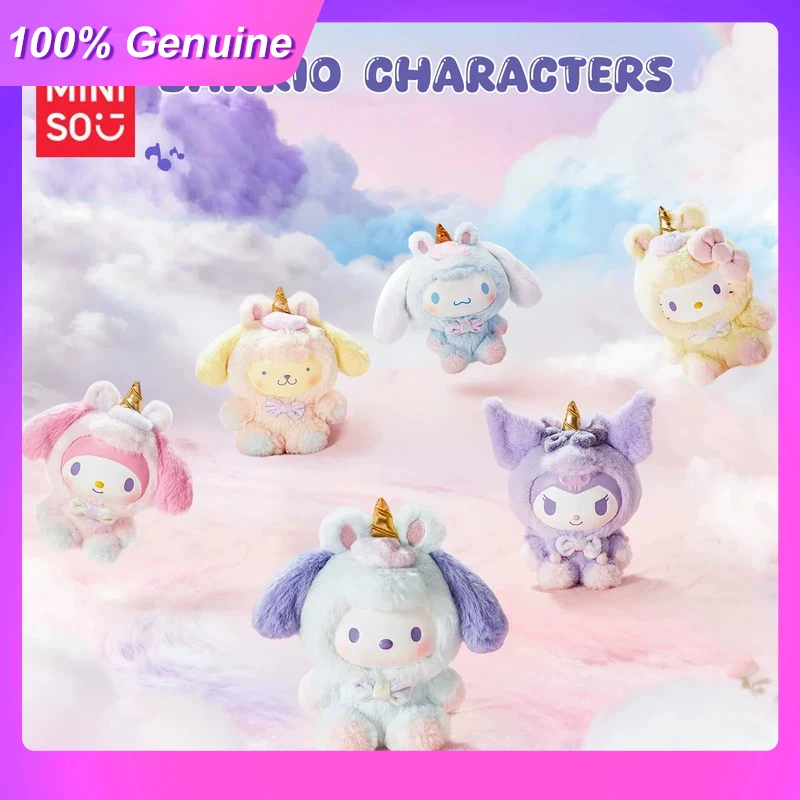 

Sanrio Angel Garden Mystery Box Soft Kuromi Melody PlushDoll Trendy Bag Hanging Charm Kawaii DecorOrnament HolidayGift for Girls