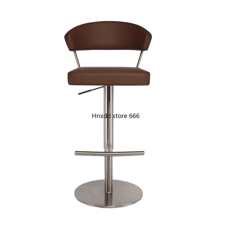 Light Luxury Lifting Bar Stool High Stool Modern Simple Rotating Iron Backrest Home Bar Chair Chair