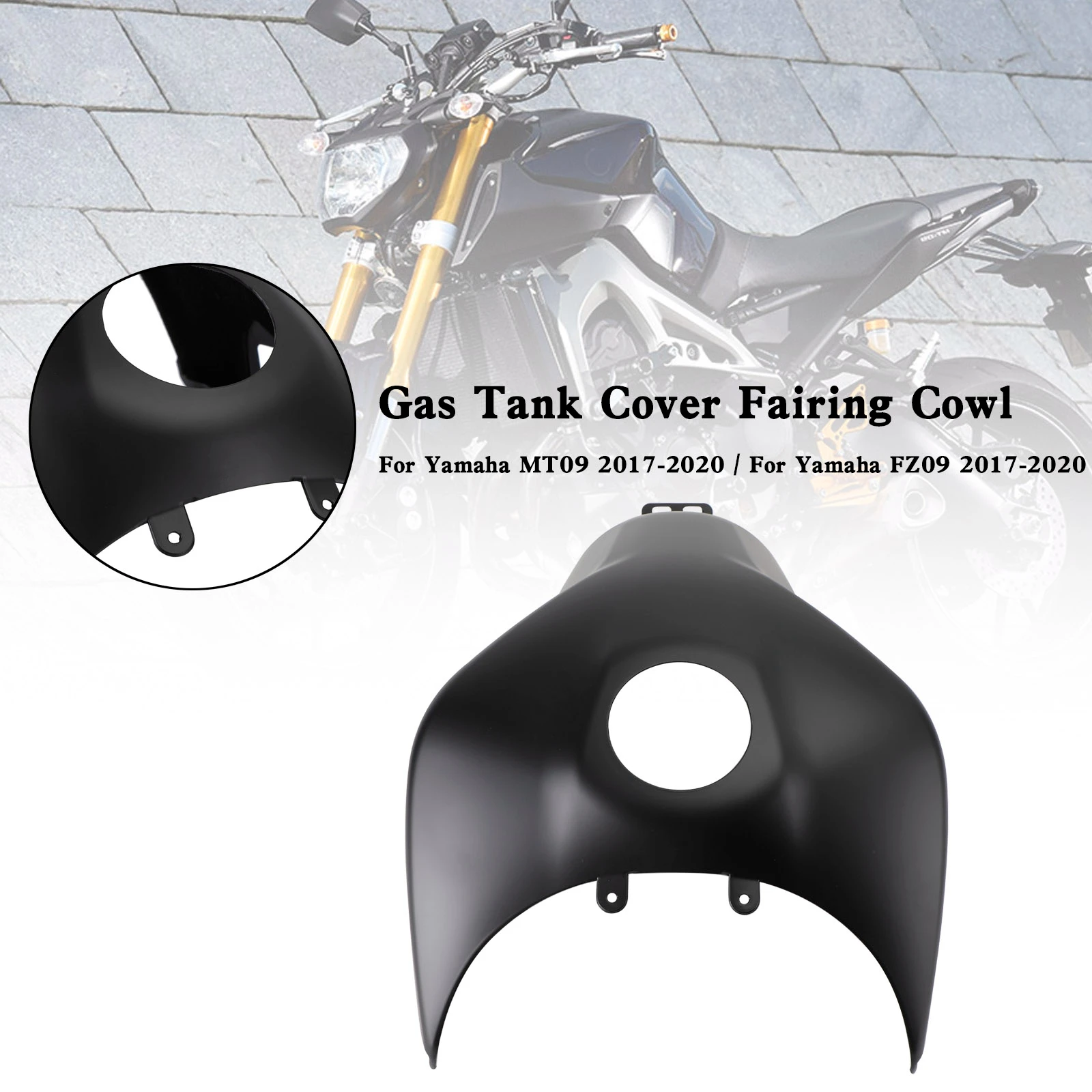 Topteng Gas Tank Cover Trim Fairing Cowl For Yamaha MT-09 MT09 FZ09 2017-2020 Motorcycle Accessories