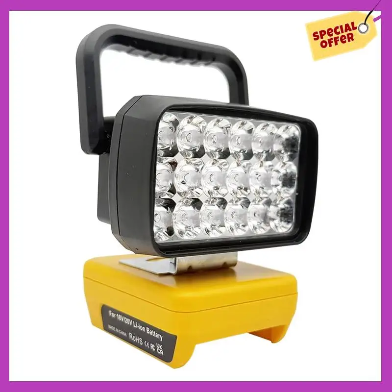 

HFIL-LED Work Light 18 Beads Torch Flashlight Lantern Camping Emergency Lighting For 18V 20V Li- Battery DCB183