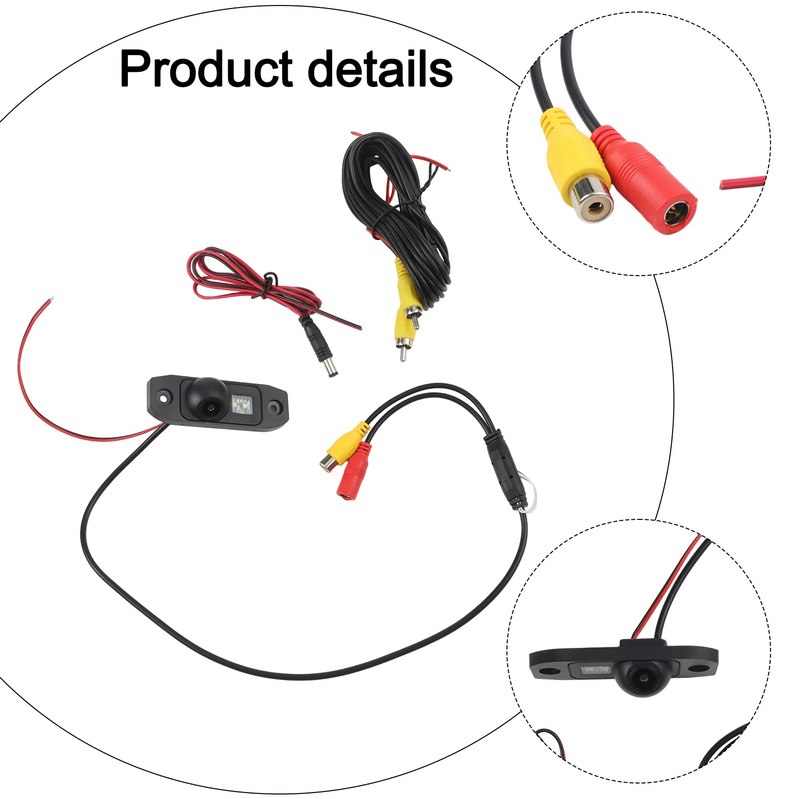 Black Car Rear View Camera Reverse Camera For Volvo Rear Camera S80 Rear Camera 170 Lens Angle Easy Installation