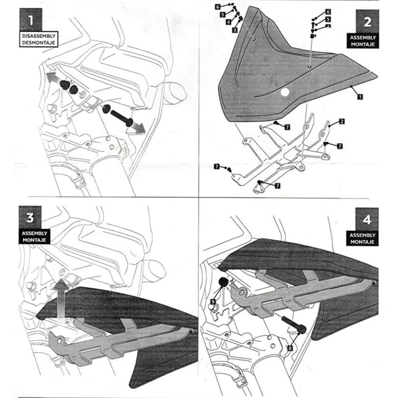 

Front Fender Beak Nose Extension Fairing Mudguard For Yamaha Tenere700 Tenere 700 XTZ 2018-2022