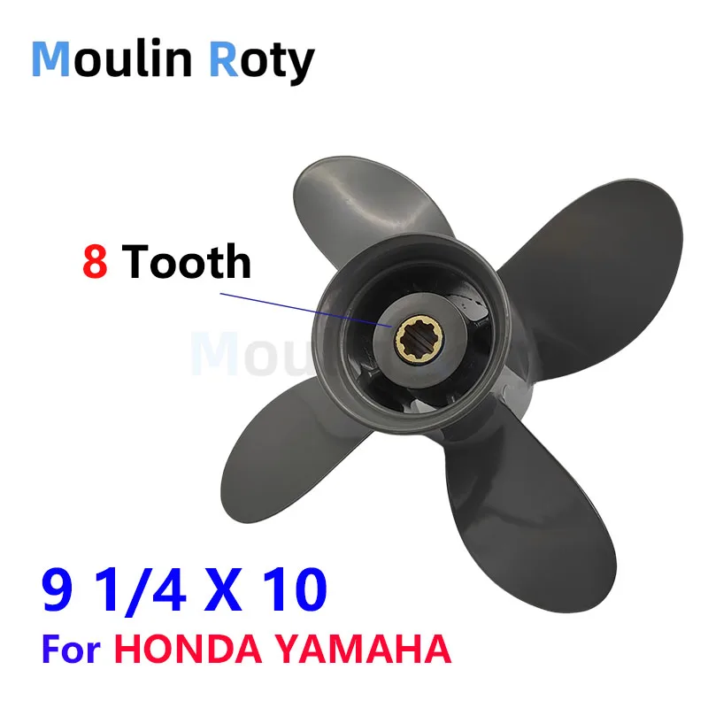 

Гребной винт для лодочных моторов Honda и Yamaha, 4 лопасти, 9 1/4X10, Bf8D, Bf9.9D, Bf9.9, Bf15A, Bf15D, Bf20, 8 зубьев, 58134-Zv4-010Ah