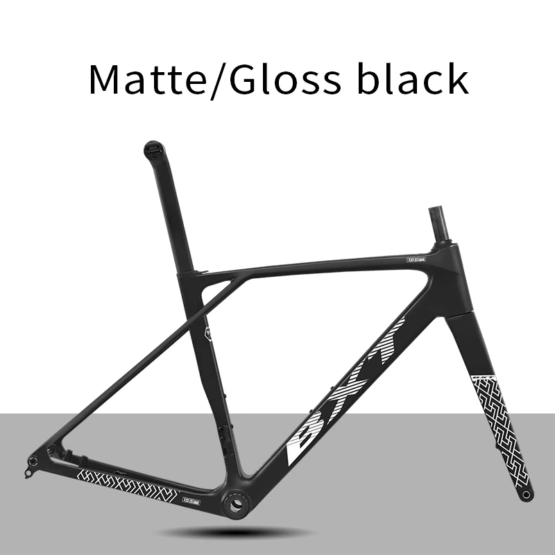 BXT 700C carbon racefietsframe, carbonfietsframe met schijfremmen, racefietsframeset met carbonvork en zadelpen.