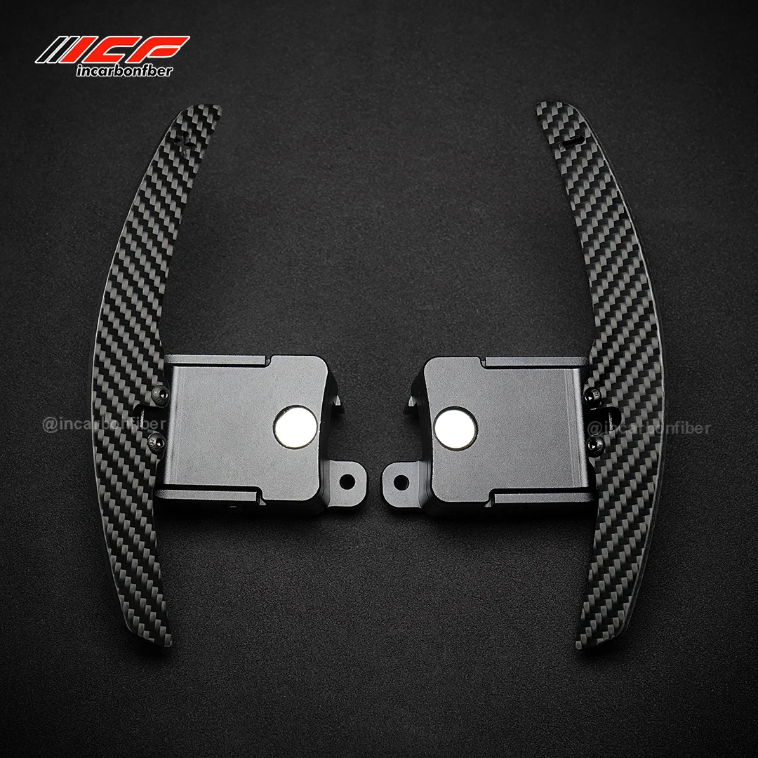 ICF Carbon Fiber Magnetic Steering Wheel Paddle Shifters For Ford Bronco 38 Magnetic Attraction Function