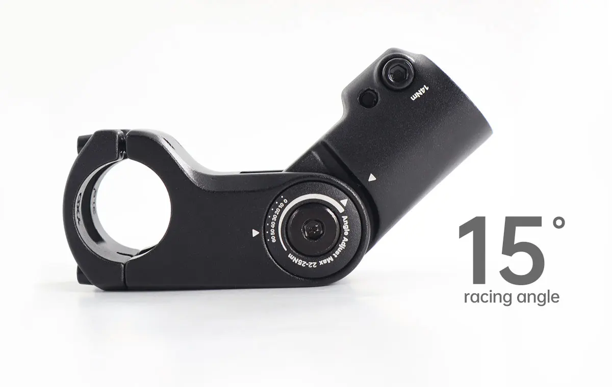 TESNO Verstellbarer Vorbau für Fahrräder mit interner Kabelführung 0-60° ° Rise 60/90mm MTB Road 28,6mm Gabel 31,8mm Lenkererhöhung – Detail 8