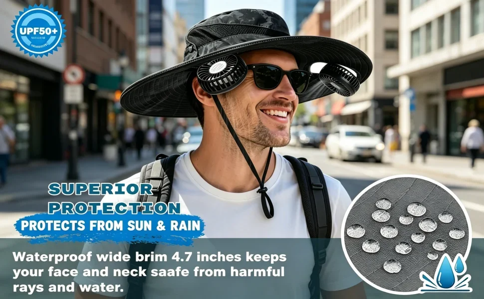 hat with fan