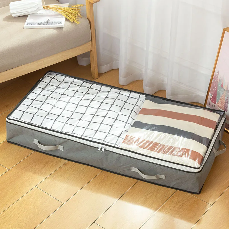 Under-bed Storage Bag Drawer Type Blanket Storage Box Cloth Art Clothes Under Bed Quilt Organizer Dustproof  storage organizer